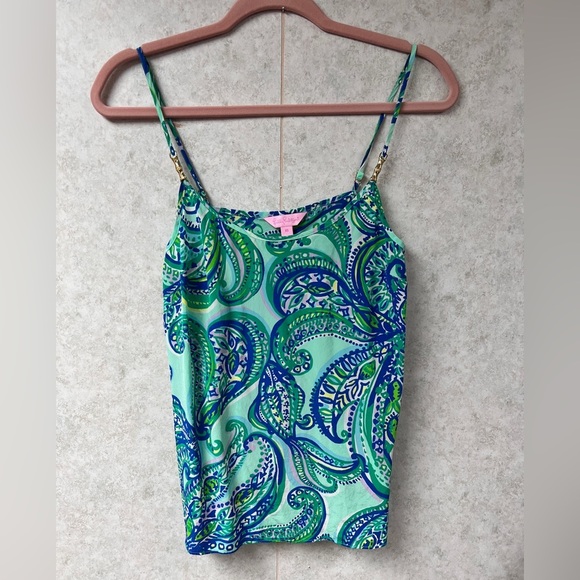 Lilly Pulitzer Silk Bamboo Skye Camisole Tank Top Womens XS - Picture 2 of 9
